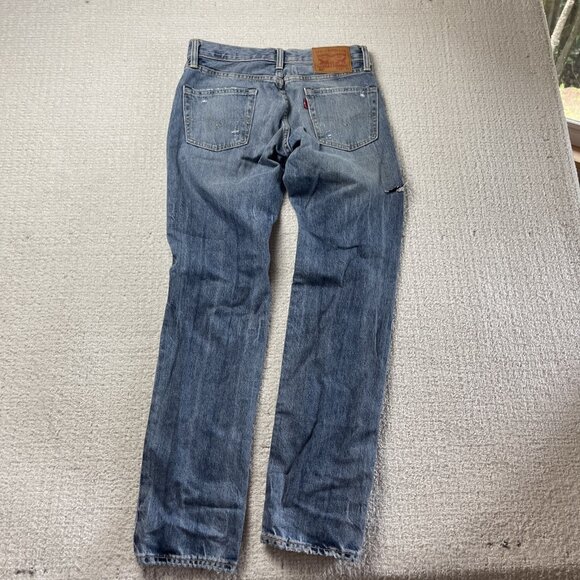 Y2K Grunge Distressed Levi's Size 30 x 32 511 Blue Jeans Faded Punk - Picture 10 of 15